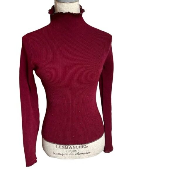 Gorgeous Stretchy Mock Turtleneck Sweater - Size XS - Picture 1 of 5
